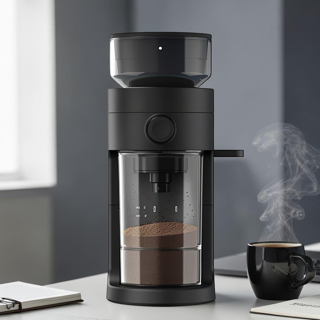 Viben Minimalist Portable Electric Coffee Grinder - Rechargeable Ceramic Burr Mill for Espresso & Drip Coffee