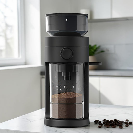Viben Minimalist Portable Electric Coffee Grinder - Rechargeable Ceramic Burr Mill for Espresso & Drip Coffee