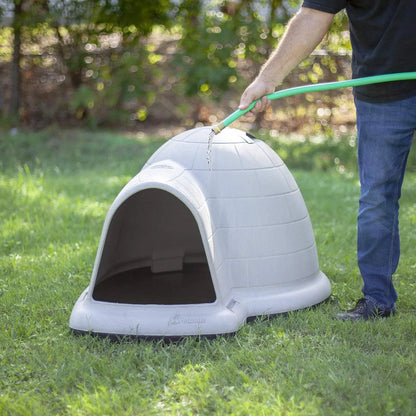 Petmate Indigo Dog House (Igloo Dog House, Made in USA with 90% Recycled Materials, All Weather Protection Pet Shelter) for XL Dogs 90 to 125 pounds, Made in USA