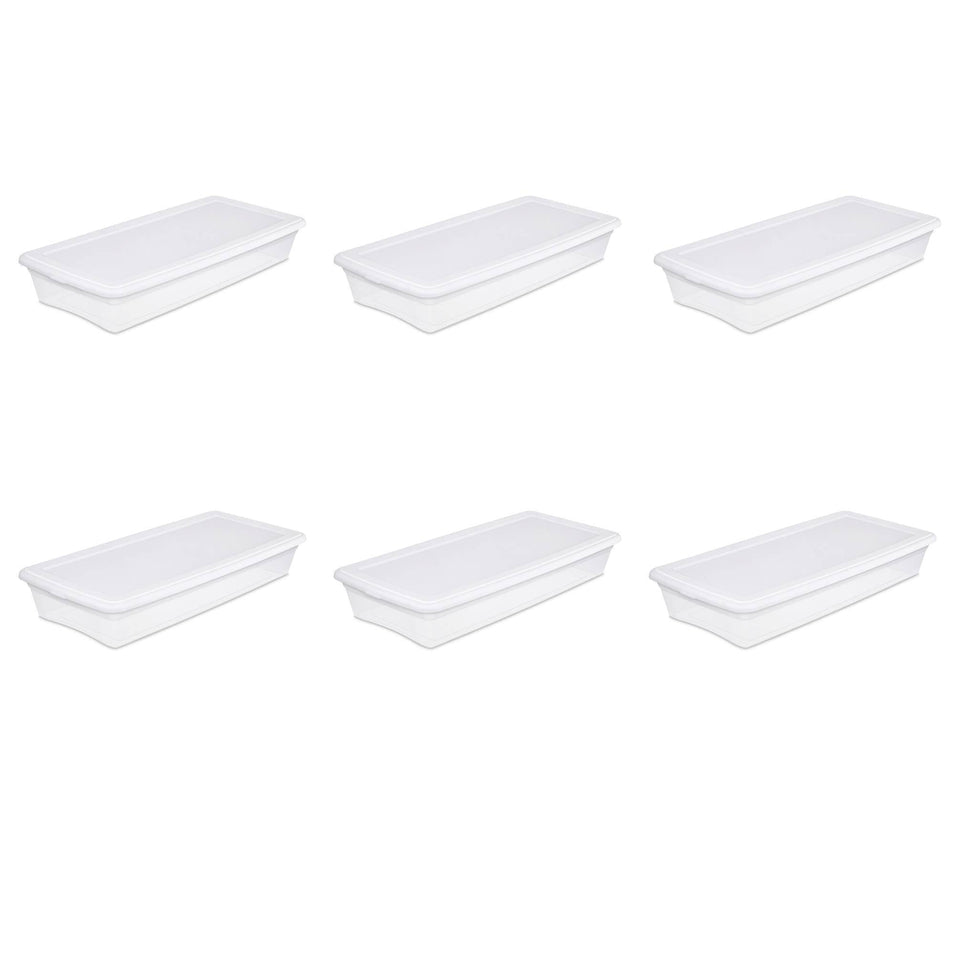 41 Quart Storage Box- White Case of 6