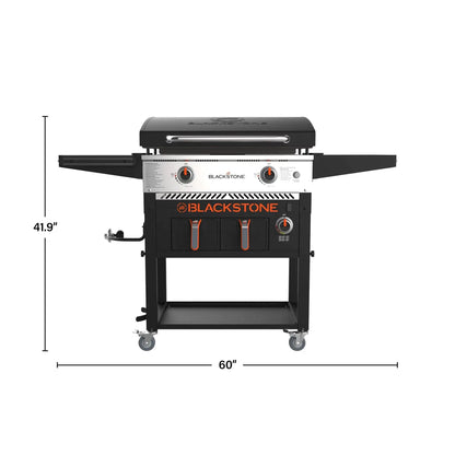 Clearance Sale,Blackstone 2-Burner 28" Griddle with Electric Air Fryer and Hood
