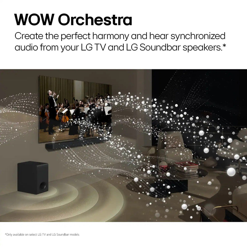 LG – 5.1.1-Channel S70TR Home Theater Soundbar with Wireless Subwoofer and Rear Speakers, Dolby Atmos, WOW Orchestra – Black