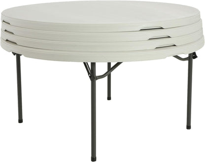 Lifetime 5' Round Folding Table (4 Pack), Commercial Grade, White