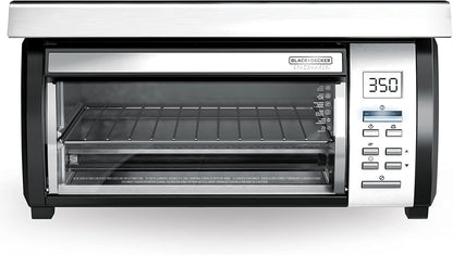 BLACK DECKER SpaceMaker Under Counter Toaster Oven, Digital Controls, Black/Stainless Steel, Fits 9 Pizza or 4 Slices