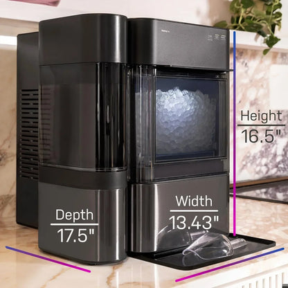 GE Profile Opal 2.0 XL with 1 Gallon Tank, Chewable Crunchable Countertop Nugget Ice Maker, Scoop included, 38 lbs in 24 hours, Pellet Ice Machine with WiFi & Smart Connected, Stainless Steel